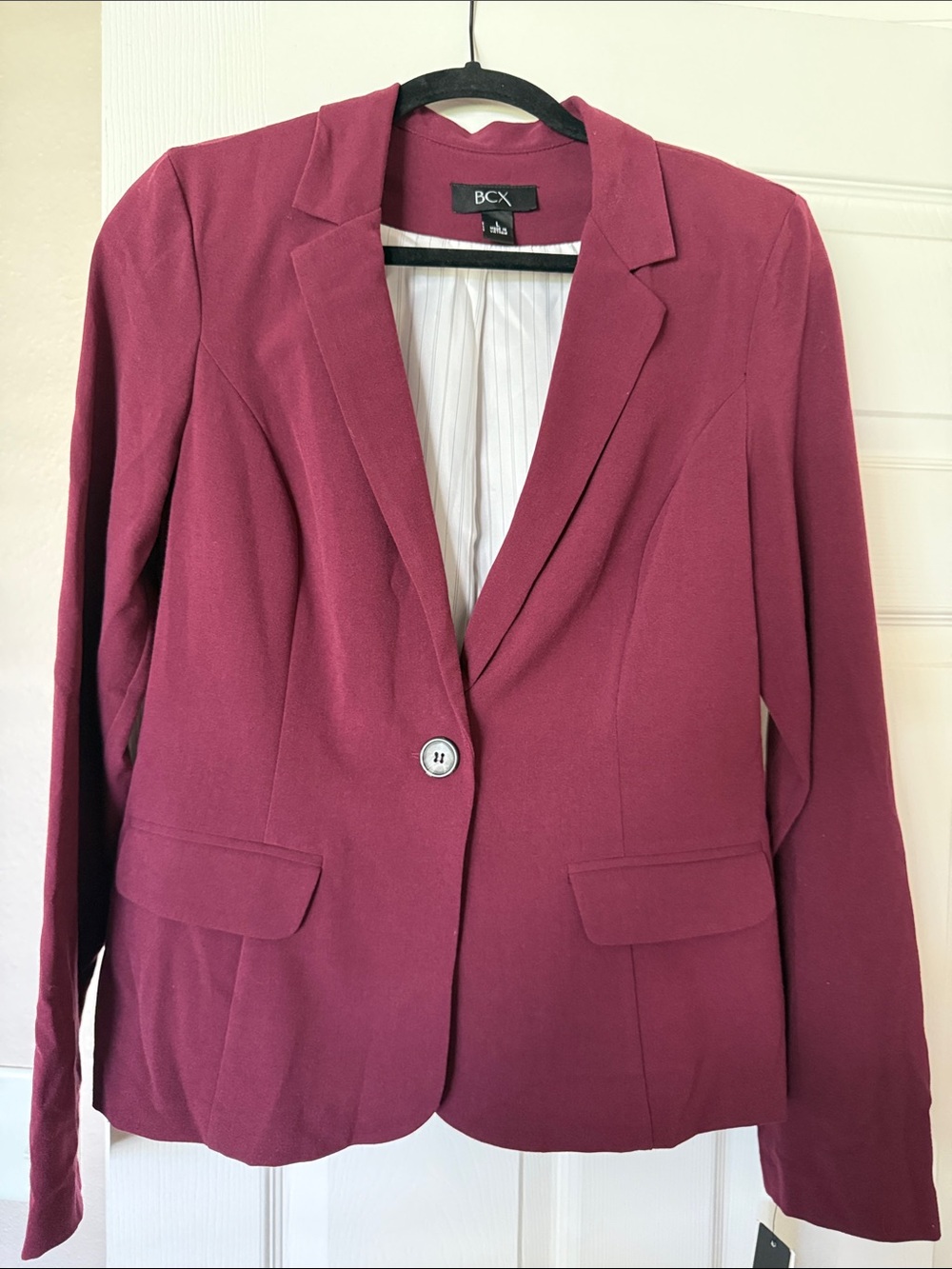 BCX Women's Blazer NWT
Size Large 
Color Bordeaux